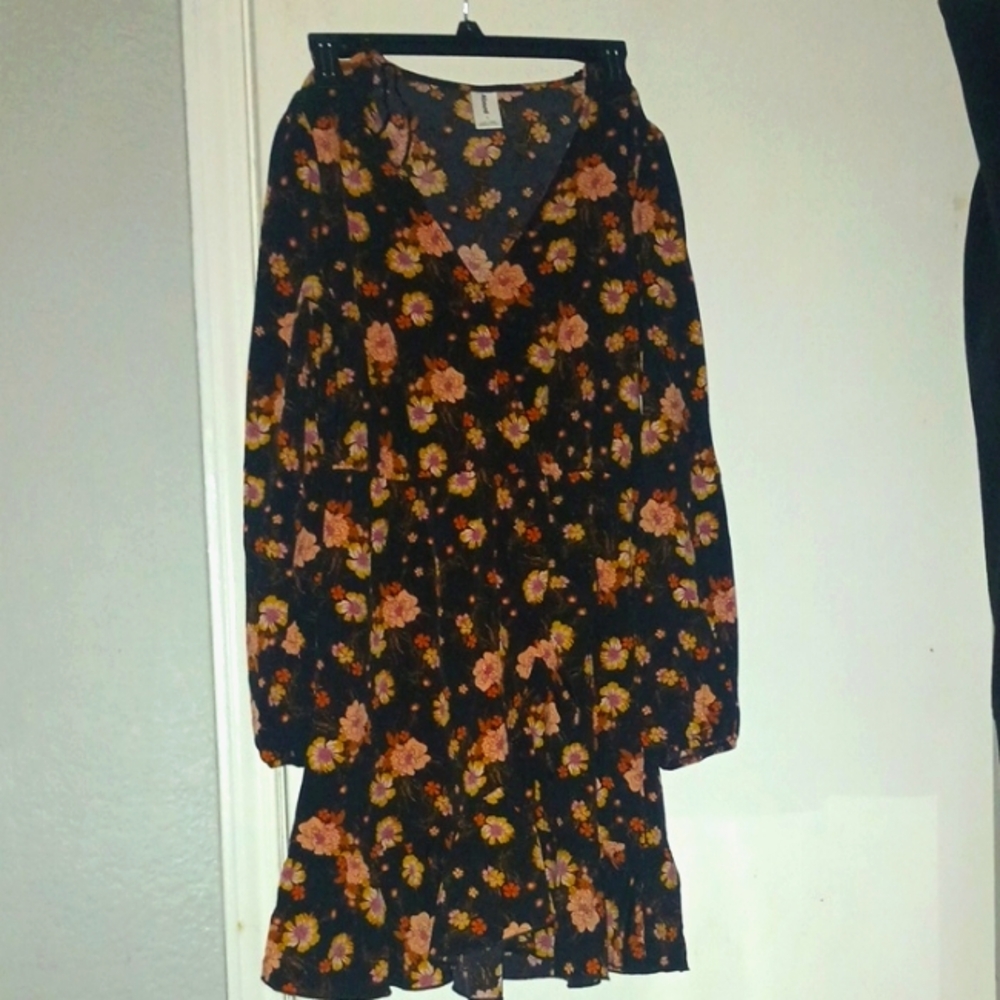 Abound Black Floral Dress